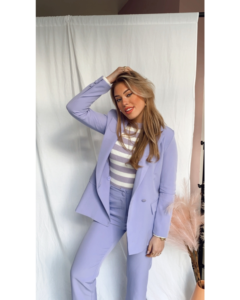 TOP CELINA LILA/WIT
