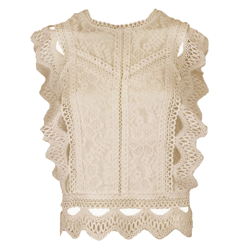 Gossip LACE TOP Beige