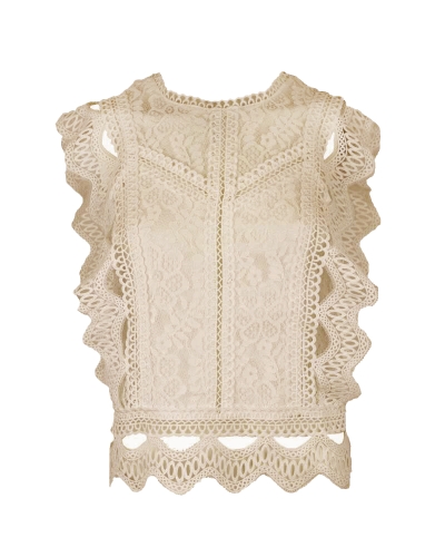 Gossip LACE TOP Beige