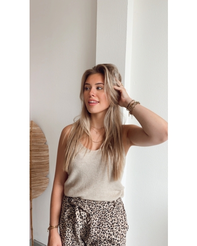Gossip BEIGE LUREX TOP