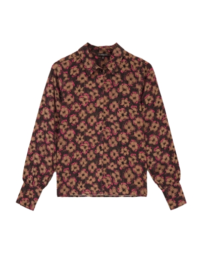 BLOUSE WITH NEON ANIMAL PRINT BRUIN/ROZE