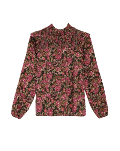 My Jewellery TOP PAISLEY SMOCK ROZE/GROEN