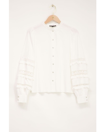 My Jewellery Witte blouse met kanten details