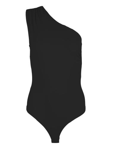 ONE SHOULDER BODY ZWART