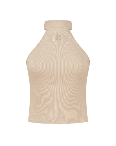 Nikkie RAZORBACK TOP BEIGE