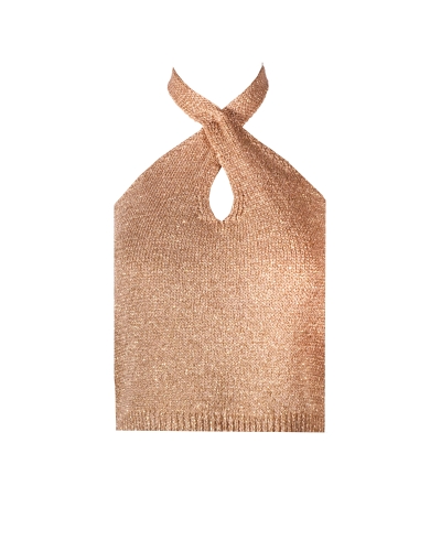 Gossip LUREX HALTER TOP GOUD 