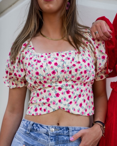 TOP FLORA BEIGE