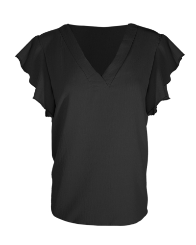 Gossip TOP MET RUFFLE ZWART