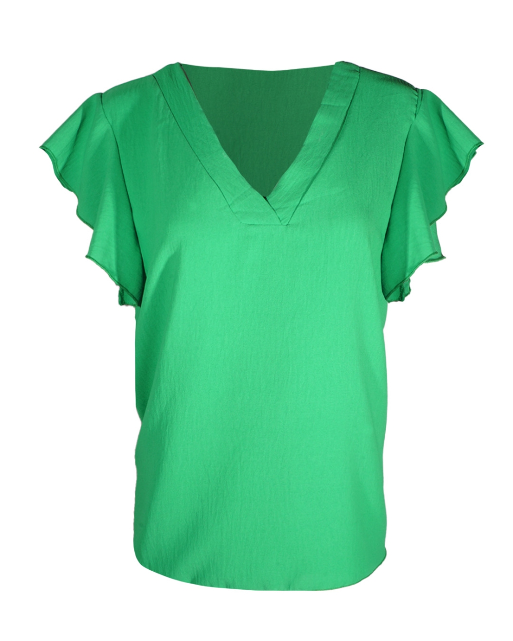 TOP MET RUFFLE GROEN