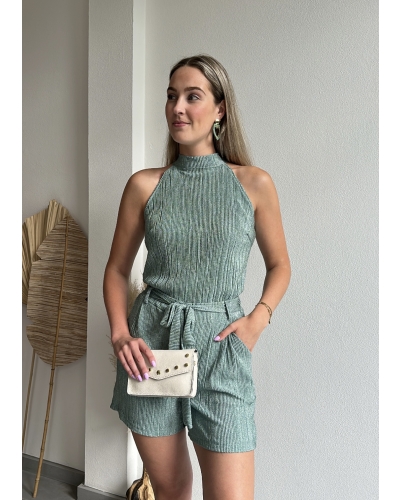 Gossip PLISSE LUREX TOP GROEN