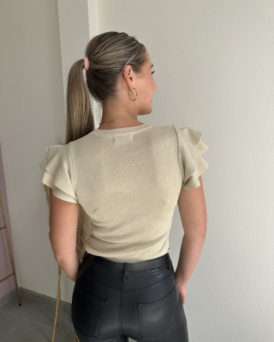TOP SUZE BEIGE LUREX