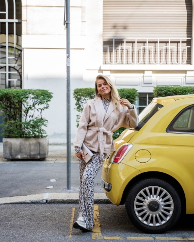 TOP DONNA BEIGE PRINT
