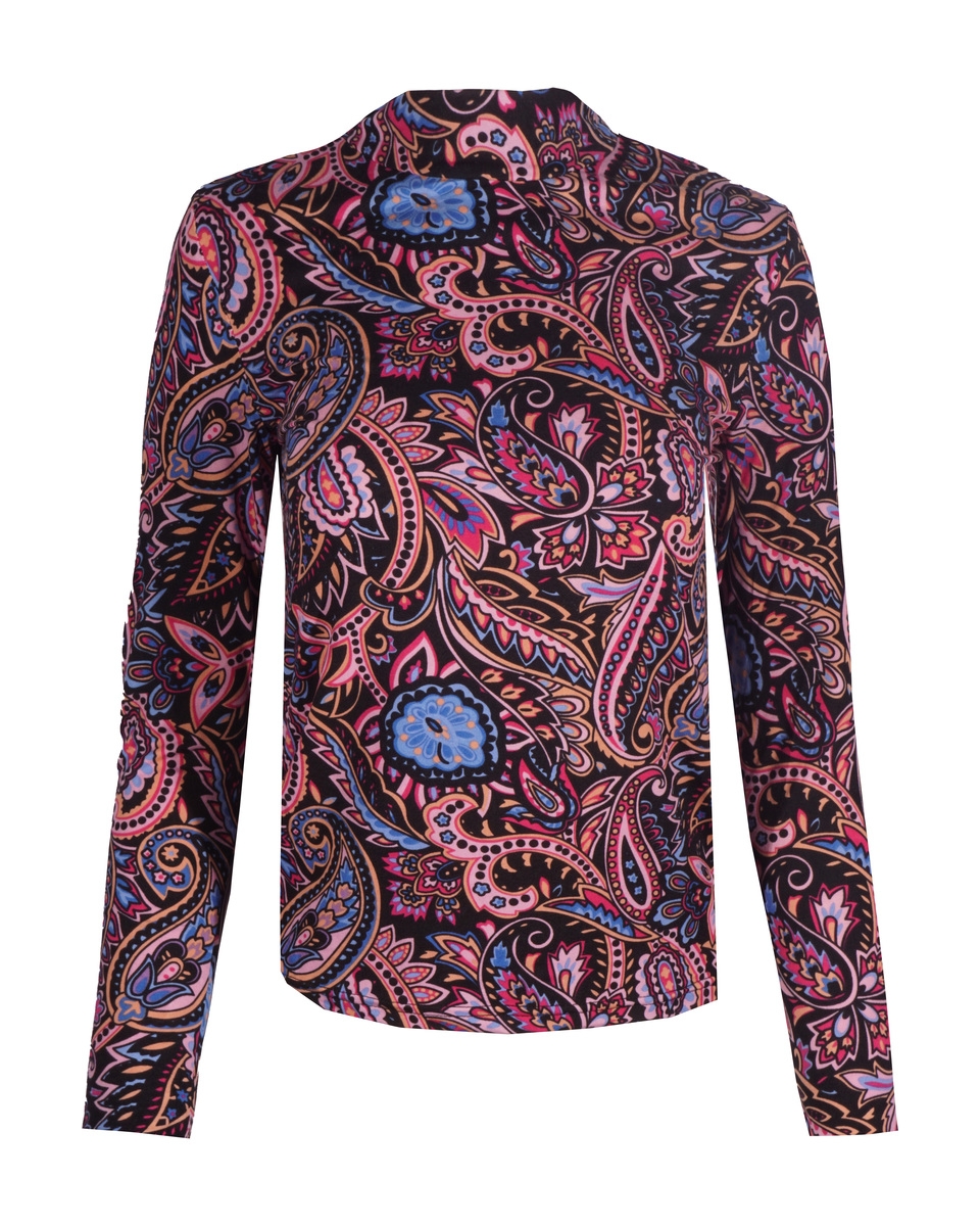 TOP DONNA ZWART PAISLEY
