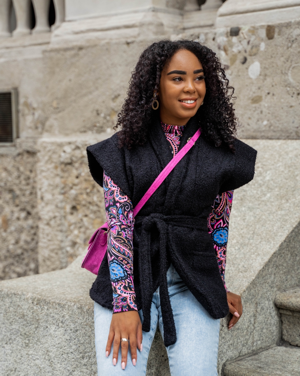 TOP DONNA ZWART PAISLEY