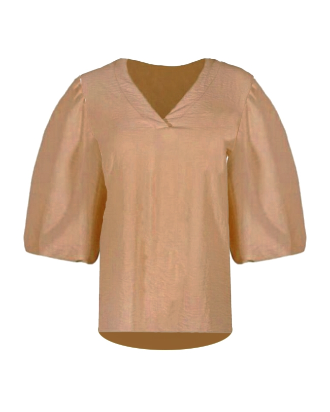 TOP MILA 3/4 MOUW CAMEL