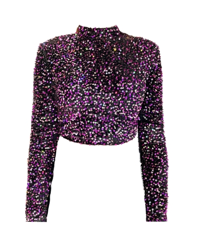 Gossip GLITTER TOP SOOF FUCHSIA
