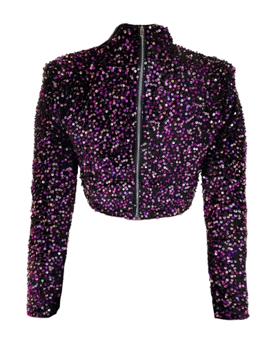 GLITTER TOP SOOF FUCHSIA