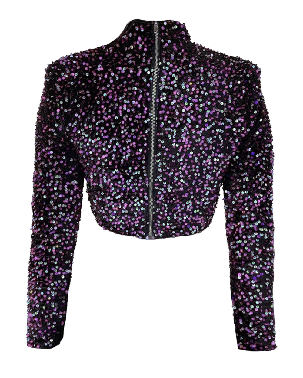 GLITTER TOP SOOF GROEN