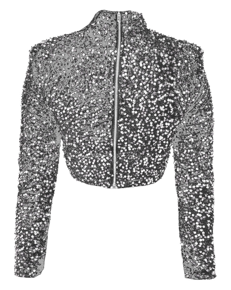 GLITTER TOP SOOF ZILVER
