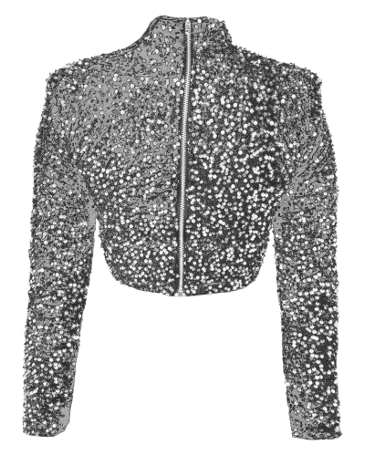 GLITTER TOP SOOF ZILVER