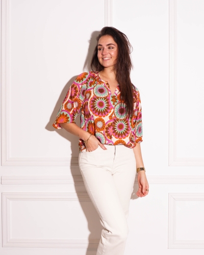 BLOUSE MET BLOEMENPRINT MULTI