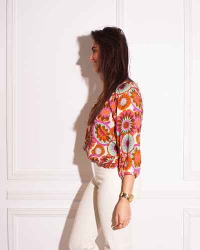 BLOUSE MET BLOEMENPRINT MULTI