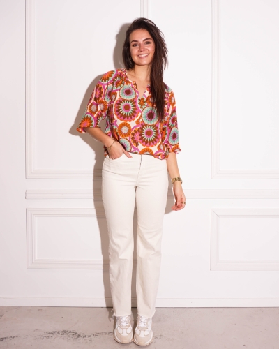 BLOUSE MET BLOEMENPRINT MULTI