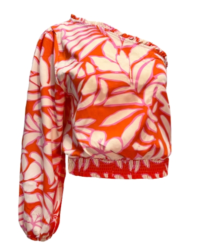 ONE SHOULDER TOP ORANJE