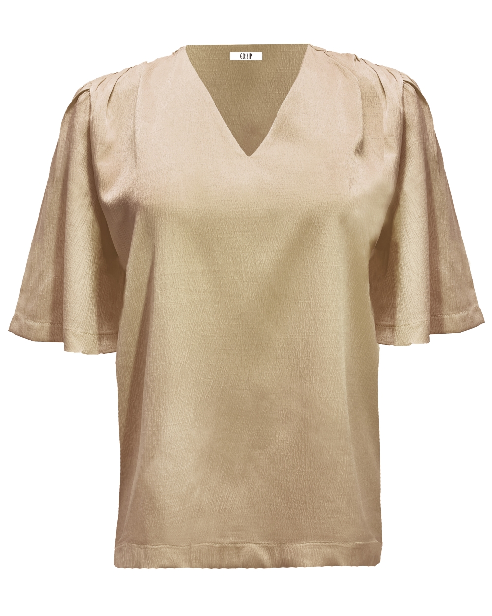 V-HALS TOP LAUREN BEIGE 