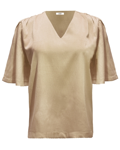 V-HALS TOP LAUREN BEIGE 
