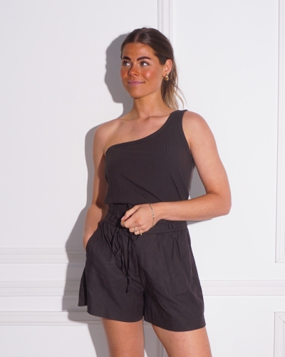 YAYA ASYMMETRISCHE TOP ZWART