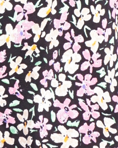 TOP KAYA BLOEMEN ZWART
