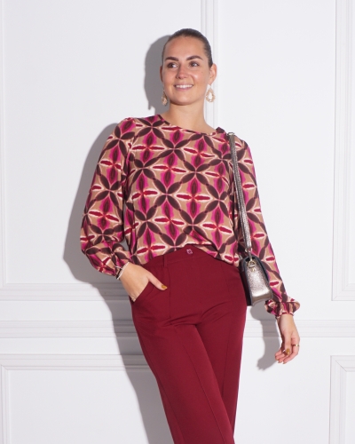 Geisha BLOUSE RETRO BRUIN