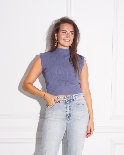 Gossip SPENCER TOP JEANSBLAUW