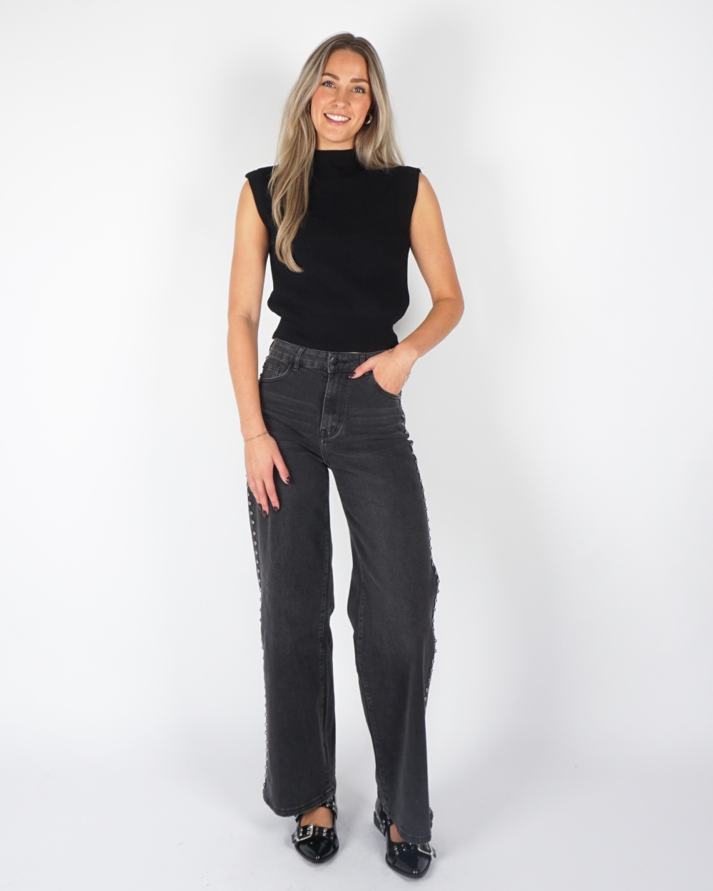 SPENCER TOP ZWART