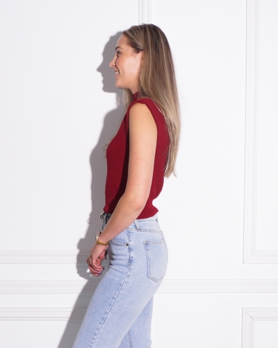 SPENCER TOP BORDEAUX