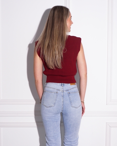 SPENCER TOP BORDEAUX