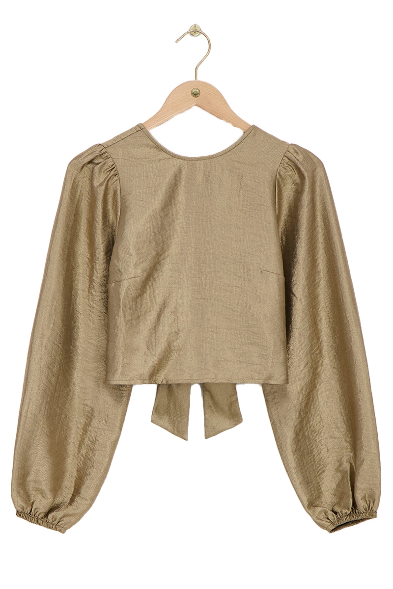 BRONZEN TOP MET STRIK