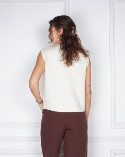 SPENCER VEST ECRU