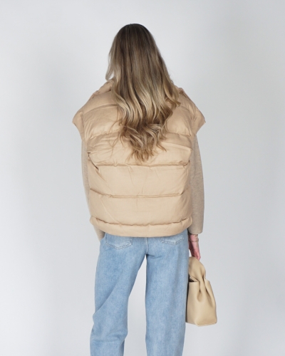 OVERSIZED BODYWARMER CAMEL