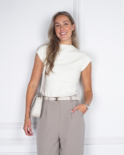 Gossip TOP BABY RIB ECRU