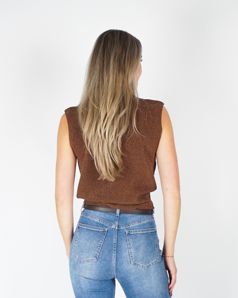 SPENCER TOP LUREX BRUIN