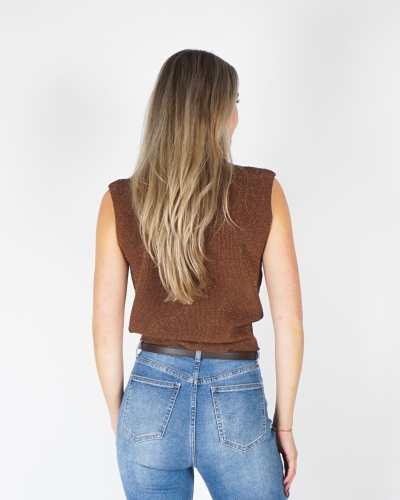 SPENCER TOP LUREX BRUIN