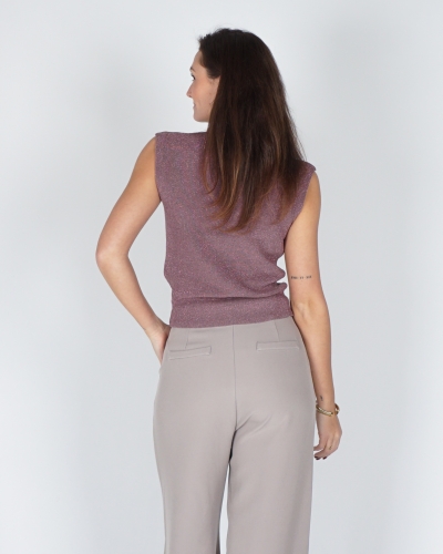 SPENCER TOP LUREX MAUVE