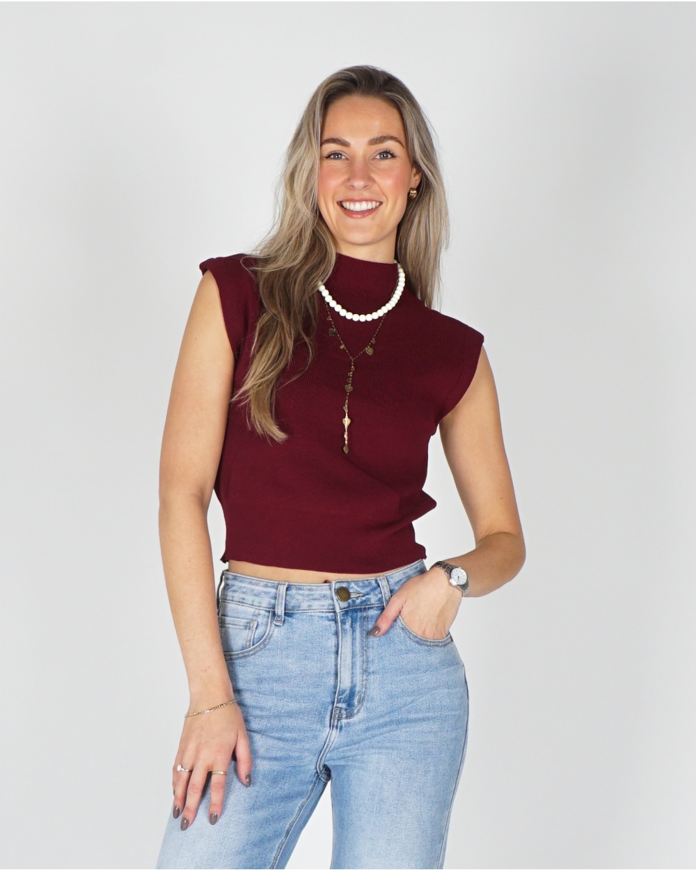 SPENCER TOP DONKERROOD