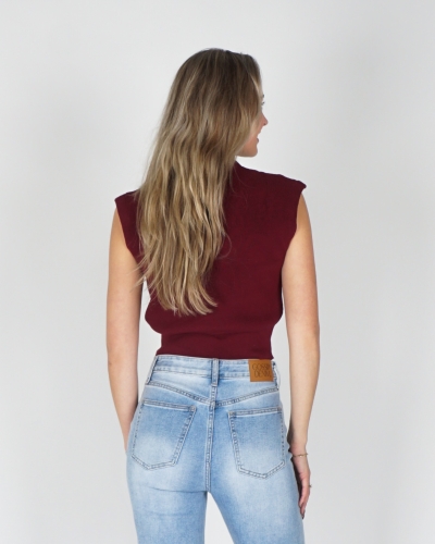 SPENCER TOP DONKERROOD