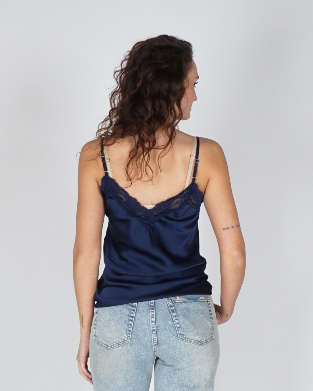 TOP MET KANT LOU BLAUW
