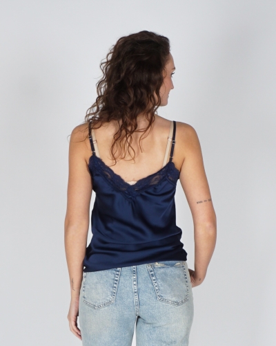TOP MET KANT LOU BLAUW