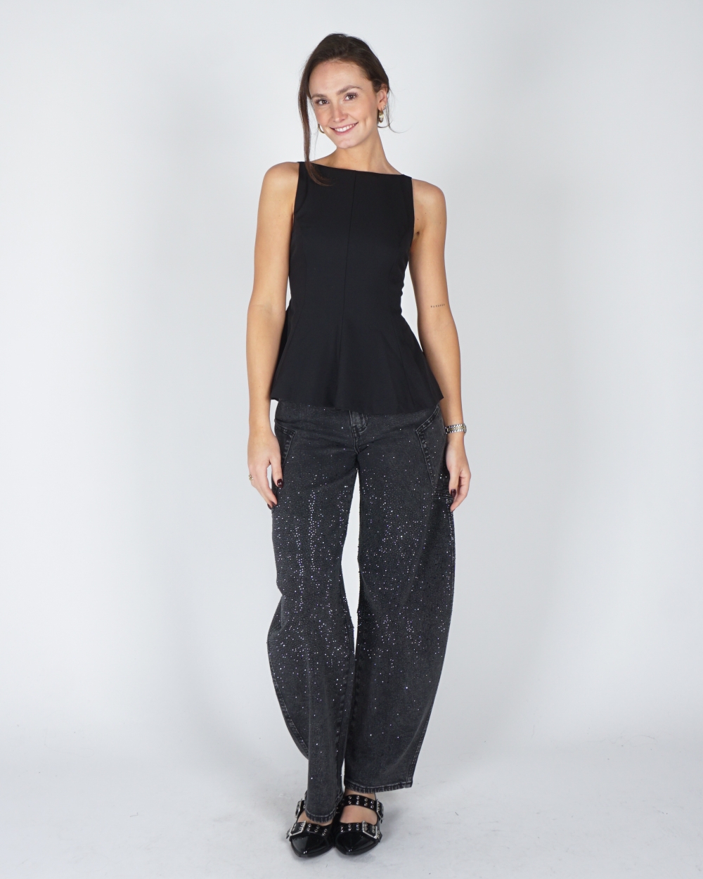 STRUCTURE TOP AGAPE ZWART