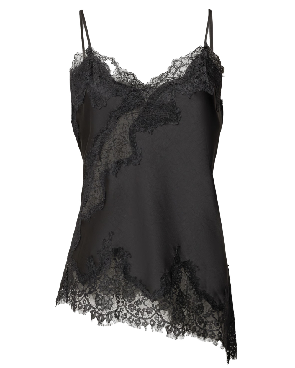 LACE TOP VOILE ZWART